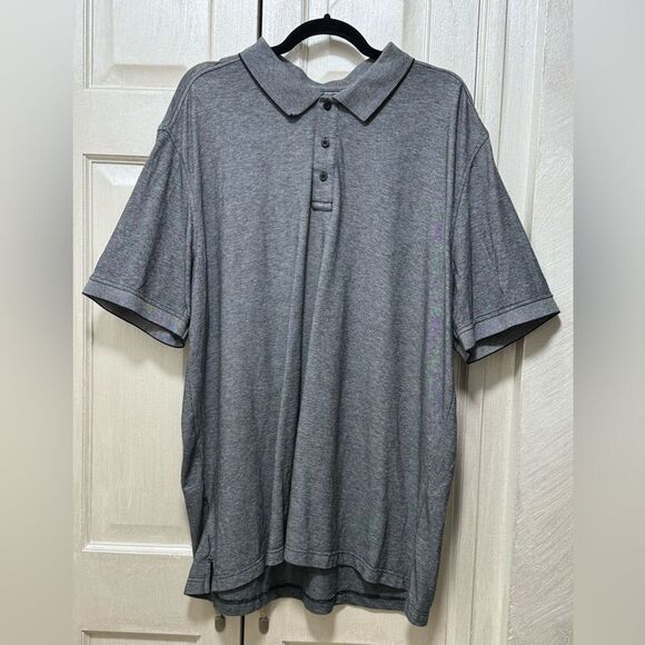 Nordstrom Men’s Shop XXL Gray Short Sleeve Cotton/Spandex Blend Polo Shirt - Picture 1 of 9